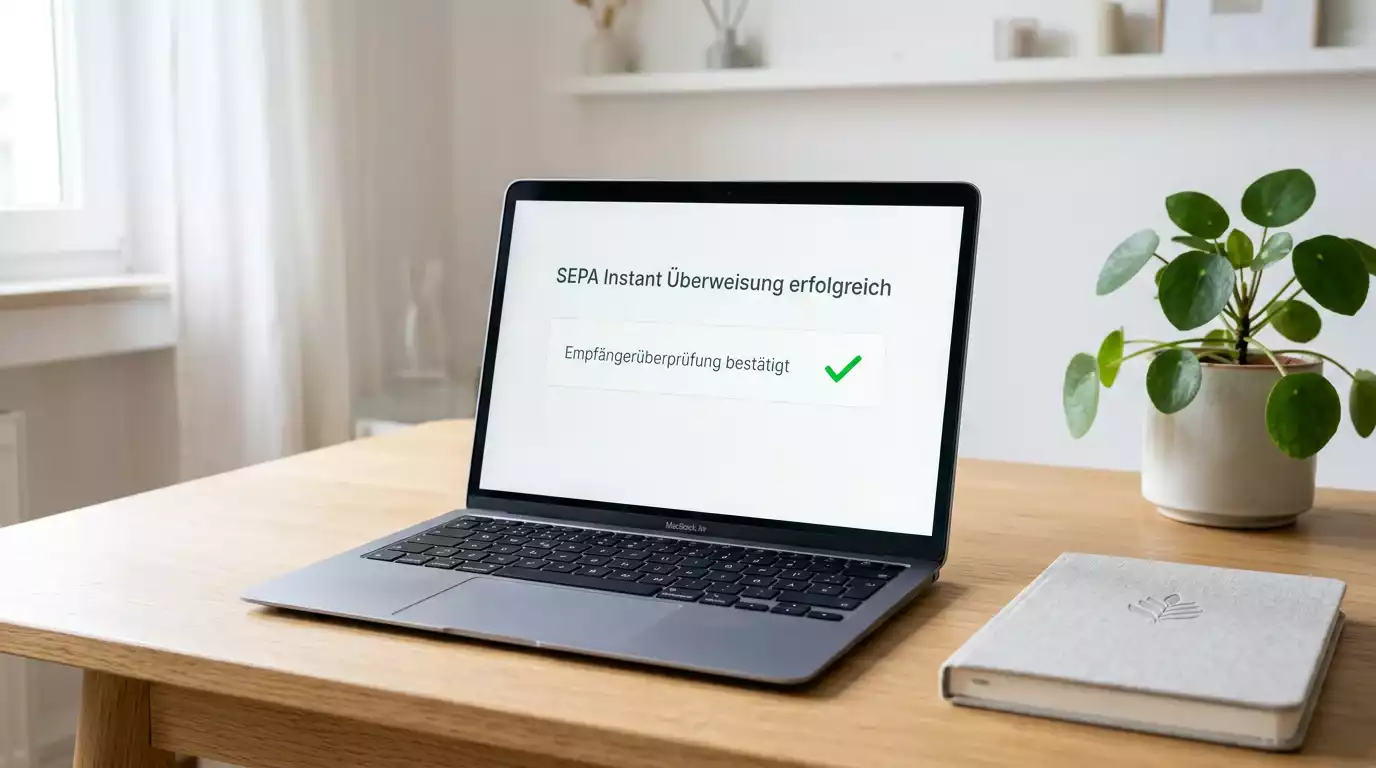 Banküberweisung als SEPA-Instant-Transaktion zur Auszahlung aus einem deutschen Online-Casino auf das Quellkonto