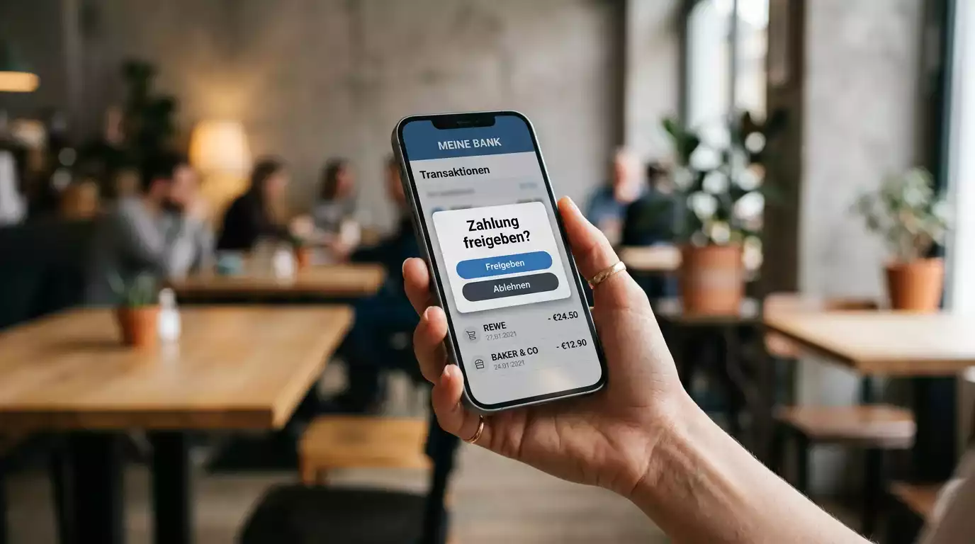 Mobile Klarna-Einzahlung im Casino über Banking-App auf Smartphone