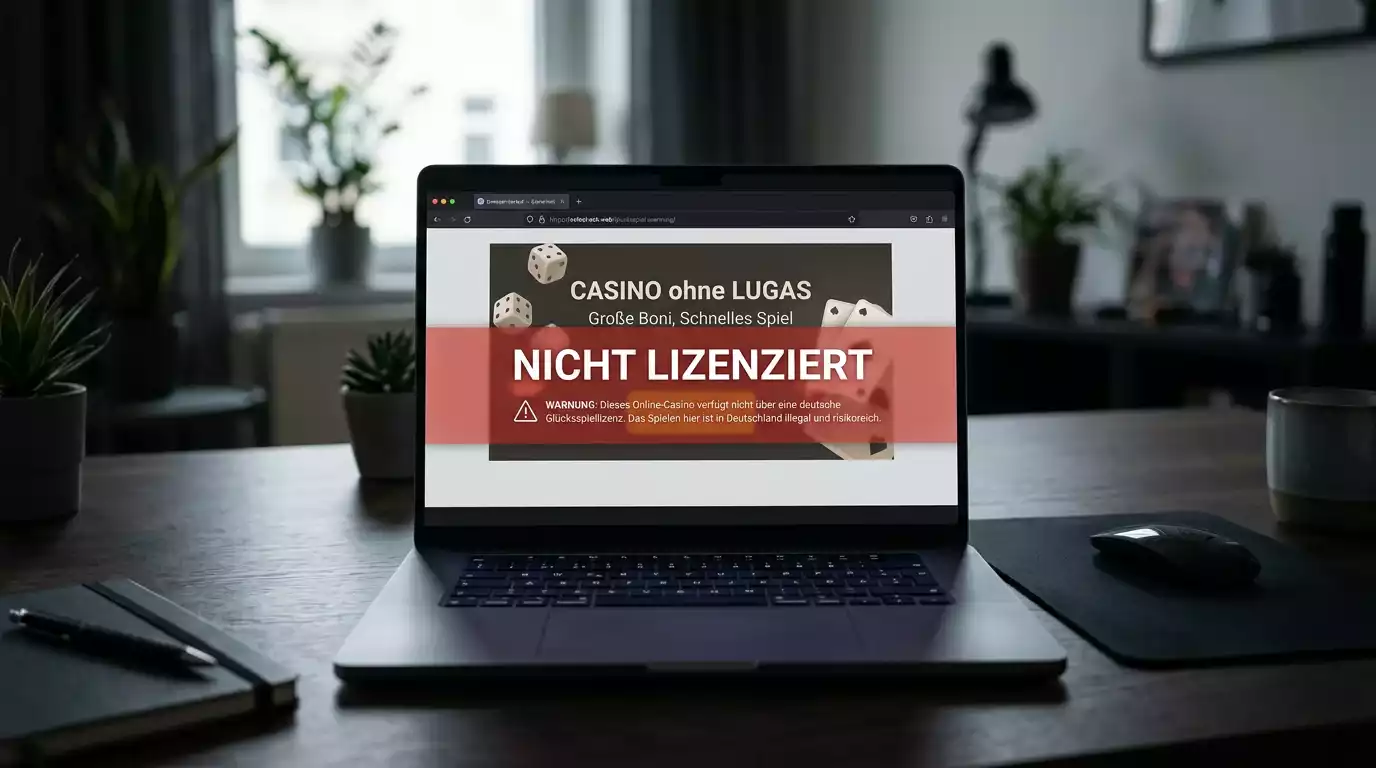 Versprechen von Sofort Casino ohne LUGAS - Indikator für illegales Glücksspielangebot